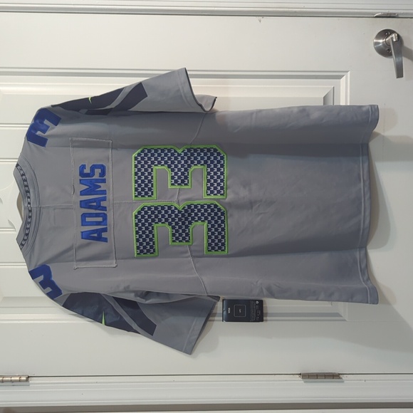 Nike Infield Seattle Seahawks Adams #33 Gray Jersey NWT - Picture 6 of 6